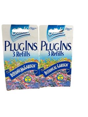 2 Boxes New Glade PlugIns Botanical Garden 3 Each Gel Refills Retired Scent 1996